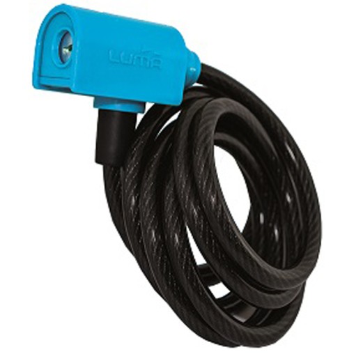 CABLE BLINDADO ESPIRAL AZUL - 185 CM
