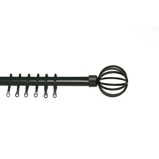 BARRA METAL EXT KIT NEVADA NEGR - 125-245 CM