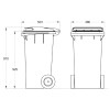 CONTENEDOR PLASTICO VERDE/VERDE - 120 L