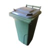 CONTENEDOR PLASTICO VERDE/VERDE - 120 L