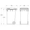 CONTENEDOR PLASTICO - 240 L