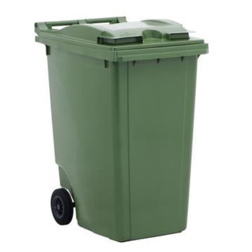 CONTENEDOR PLASTICO VERDE - 360 L