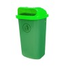 PAPELERA PLASTICO VERDE - 50 L