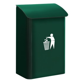 PAPELERA ACERO GARAJE VERDE - 275X425X15