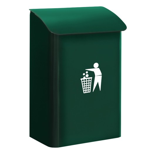 PAPELERA ACERO GARAJE VERDE - 275X425X15