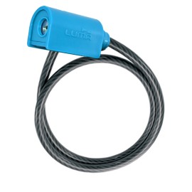 CABLE SEGURIDAD BICI AZUL - 65 CM