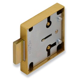 (12 u.) CERRADURA SOBREP LLAVE LATON