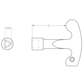 (5 u.) LLAVE P/ CIERRE TRIANG GAS